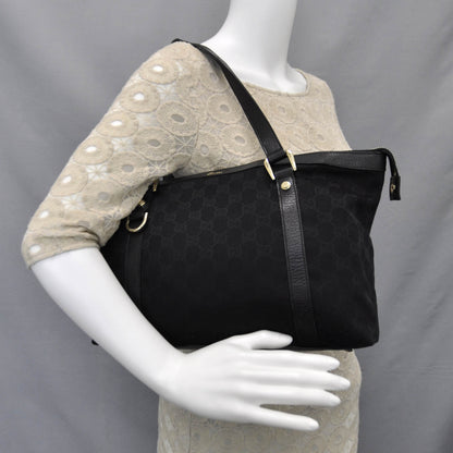 Gucci Monogram Abbey Medium Tote Black 2 of 12