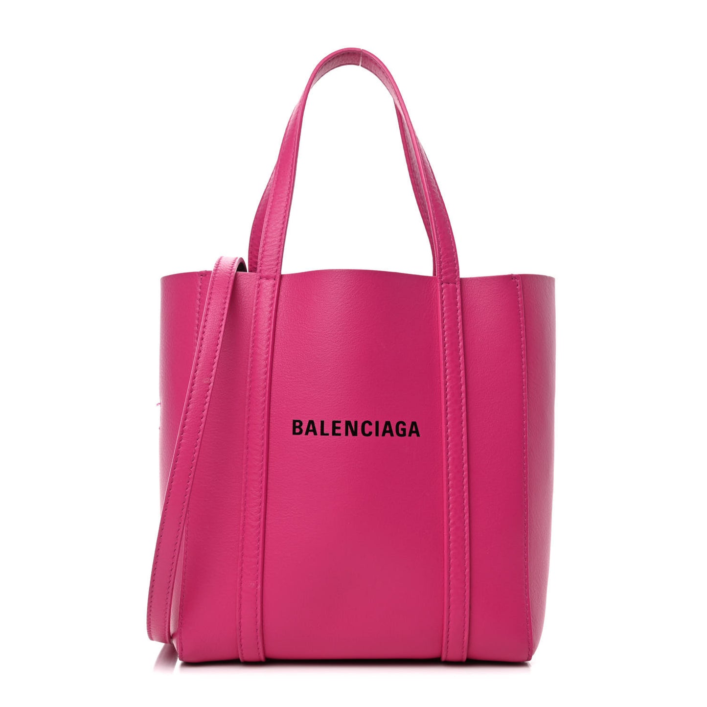 Calfskin XXS Everyday Tote Rose Magenta Black
