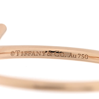 Tiffany 18K Rose Gold Diamond Small Knot Ring 60 9 4 of 4