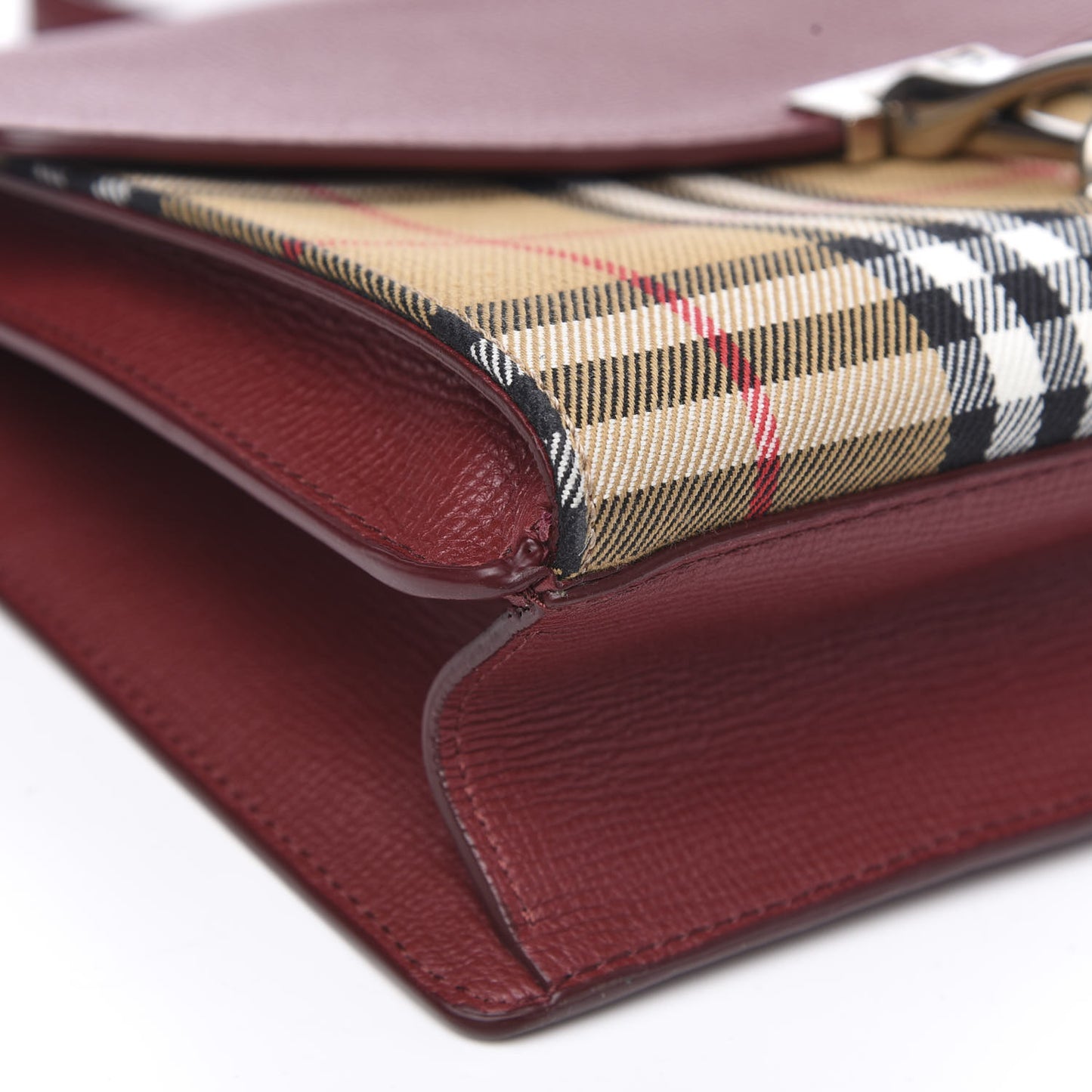 Derby Calfskin House Check Mini Macken Crossbody Bag Russet Red