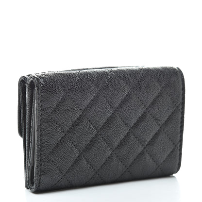 Chanel Caviar Quilted Small Boy Flap Wallet Black 3 of 9
