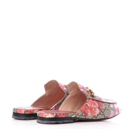 Gucci GG Supreme Monogram Blooms Womens Princetown Slippers 36 Beige Multicolor Dry Rose 4 of 9