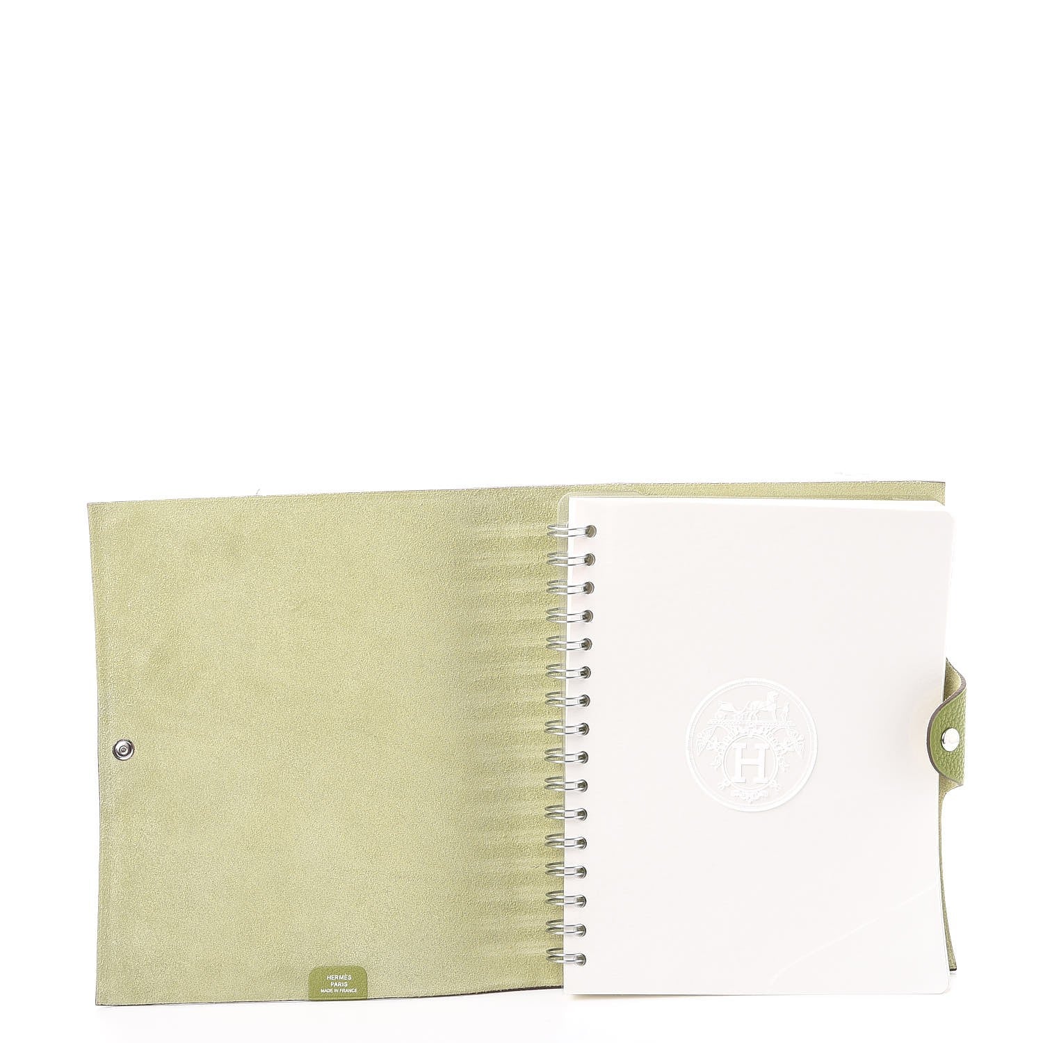 Hermes Togo Ulysse MM Notebook Cover Vert Anis 5 of 10