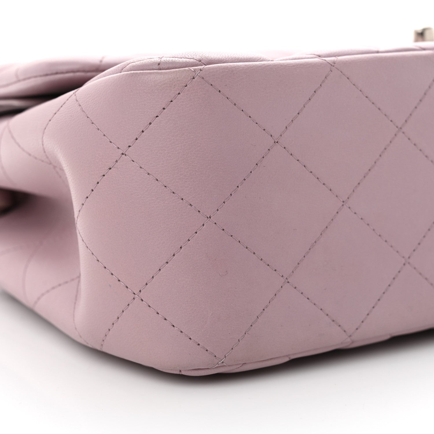 Chanel Lambskin Quilted Jumbo Double Flap Light Purple 9 of 15