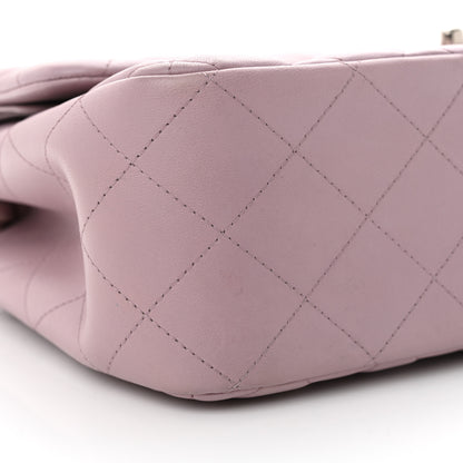 Chanel Lambskin Quilted Jumbo Double Flap Light Purple 9 of 15