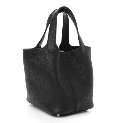 Hermes Taurillon Clemence Picotin Lock 18 PM Black 3 of 10