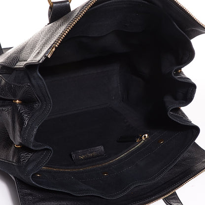 Saint Laurent Calfskin Medium Travel Muse Two Tote Black 5 of 9
