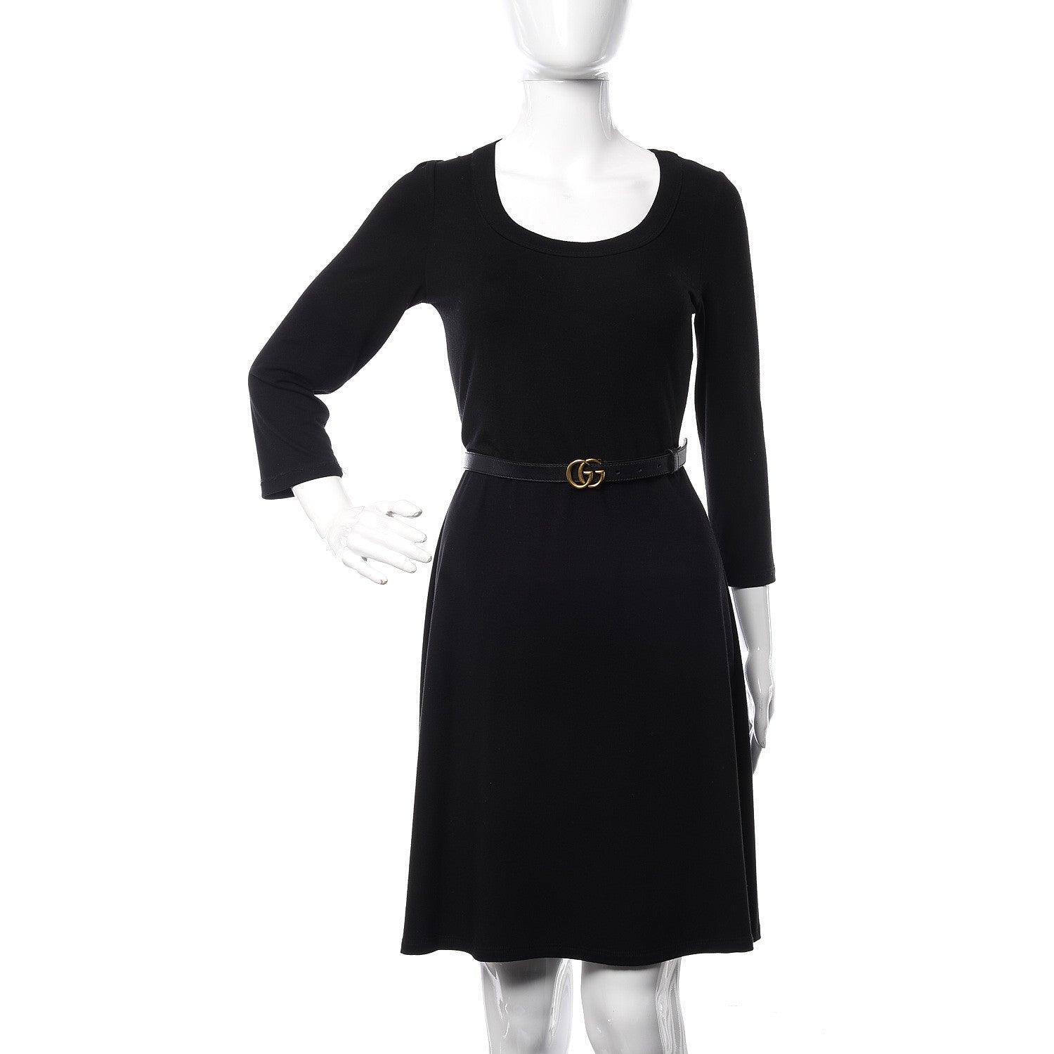 Gucci Calfskin Double G 20mm Belt 85 34 Black 2 of 6