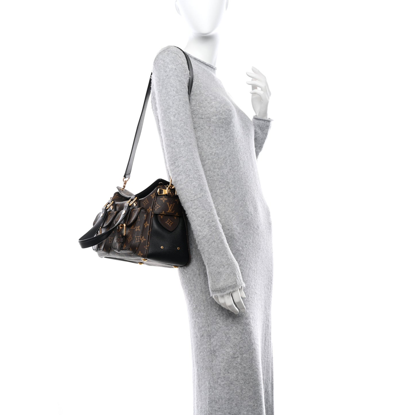 LOUIS VUITTON Monogram Manhattan NM Black