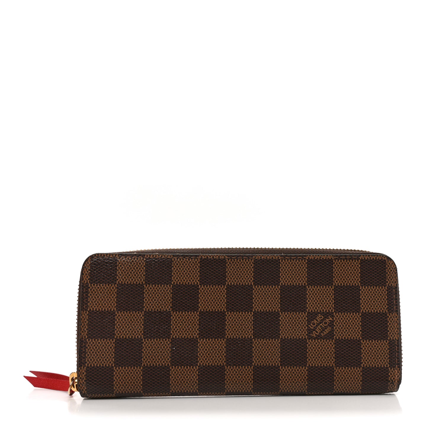 Damier Ebene Clemence Wallet Cherry