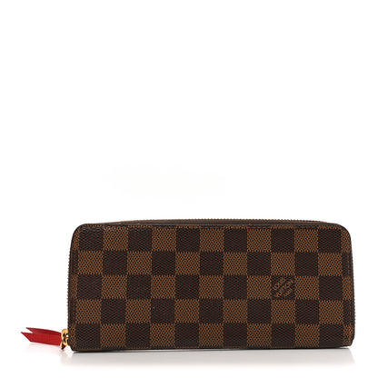 Louis Vuitton Damier Ebene Clemence Wallet Cherry 1 of 7