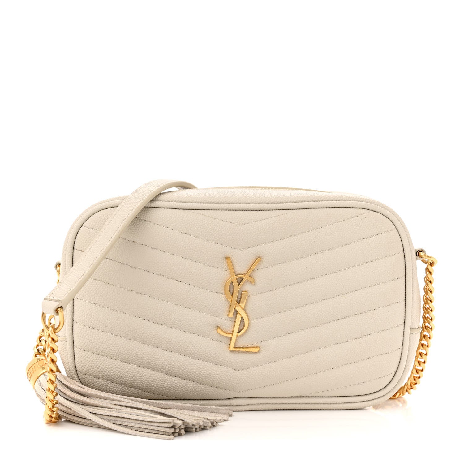 Saint Laurent Grain De Poudre Matelasse Monogram Mini Lou Camera Bag Crema Soft 1 of 15