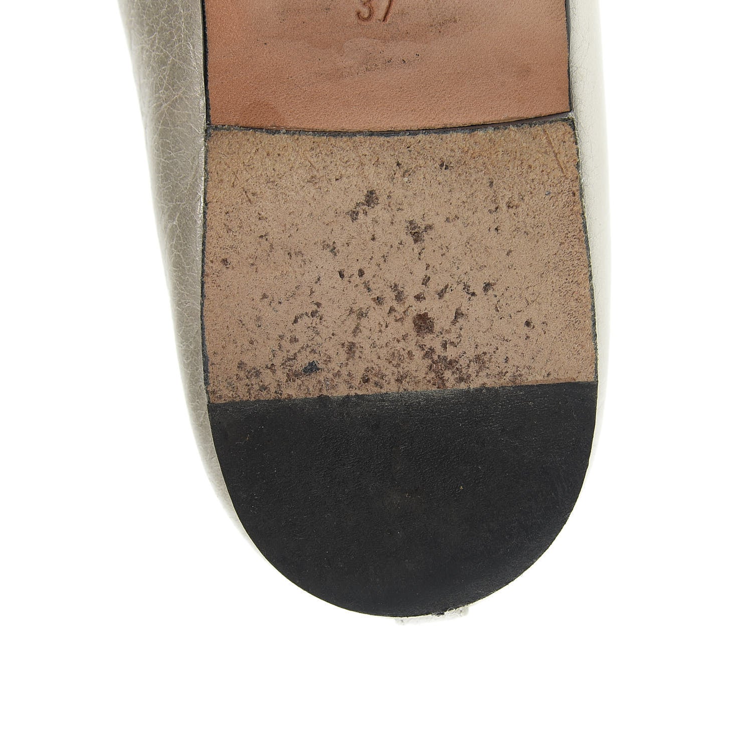 Chanel Metallic Lambskin Cap Toe CC Ballerina Flats 37 Gold Black 11 of 18