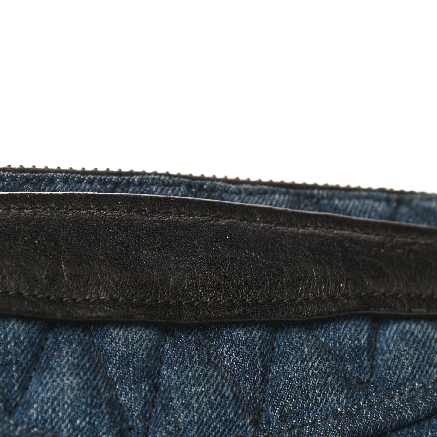 Denim Matelasse Clutch Blue