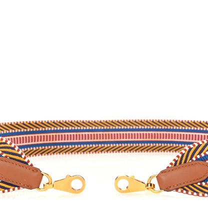 Hermes Toile Swift 50mm Sangle Cavale Shoulder Strap Ambre Rose D'Ete Gold 3 of 5