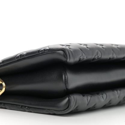 Louis Vuitton Lambskin Embossed Monogram Coussin PM Black 8 of 11