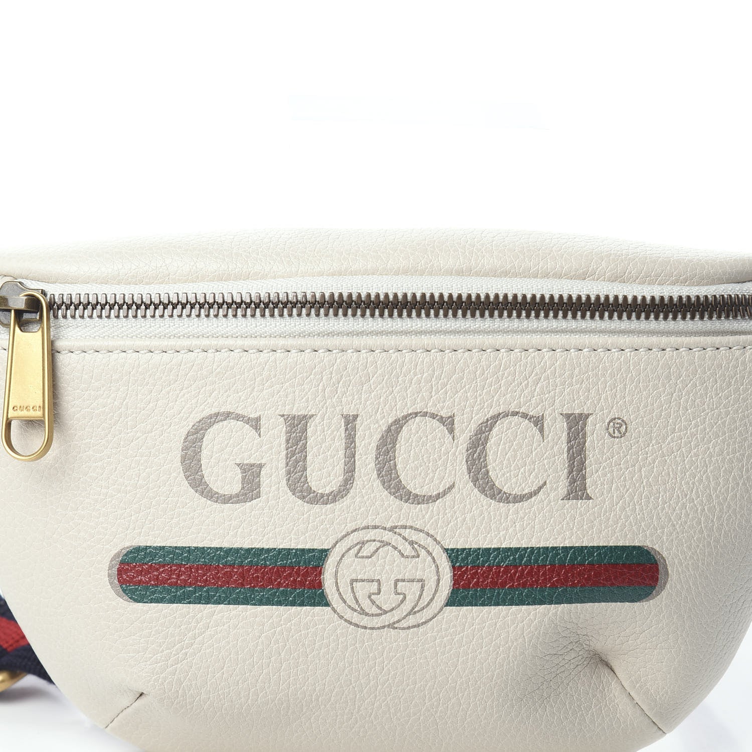 Gucci Grained Calfskin Small Logo Belt Bag White 7 of 9