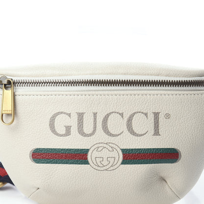 Gucci Grained Calfskin Small Logo Belt Bag White 7 of 9