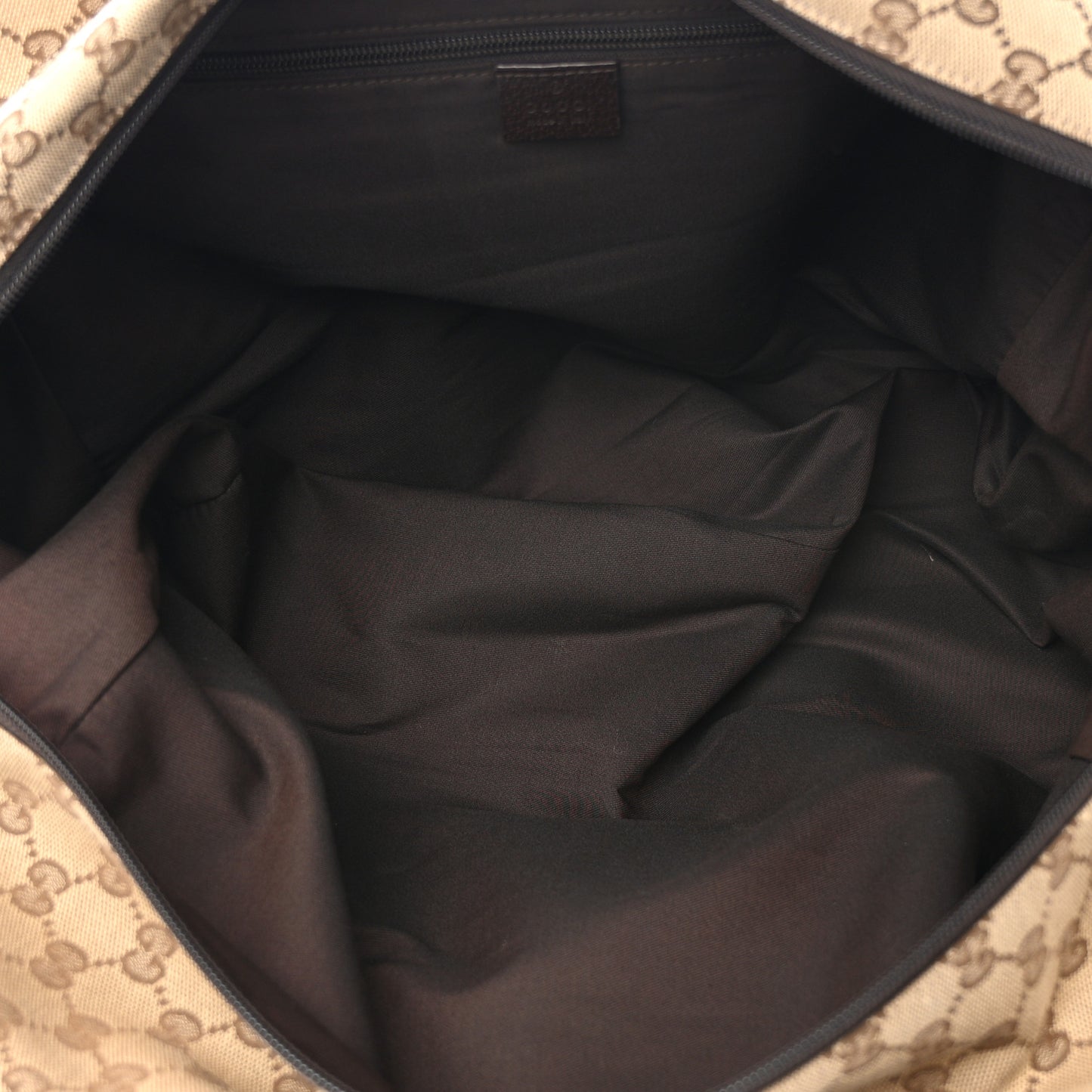 GG Monogram Web Medium Collapsible Carry On Duffle Beige Brown