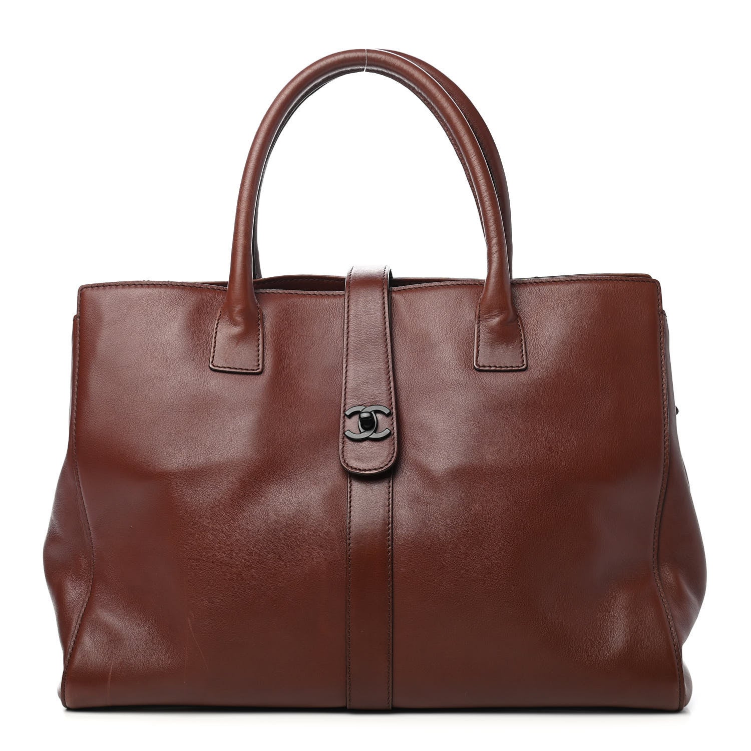 Chanel Calfskin CC Tote Brown 1 of 11