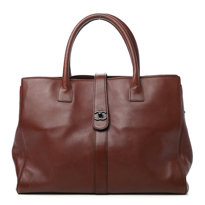 Chanel Calfskin CC Tote Brown 1 of 11