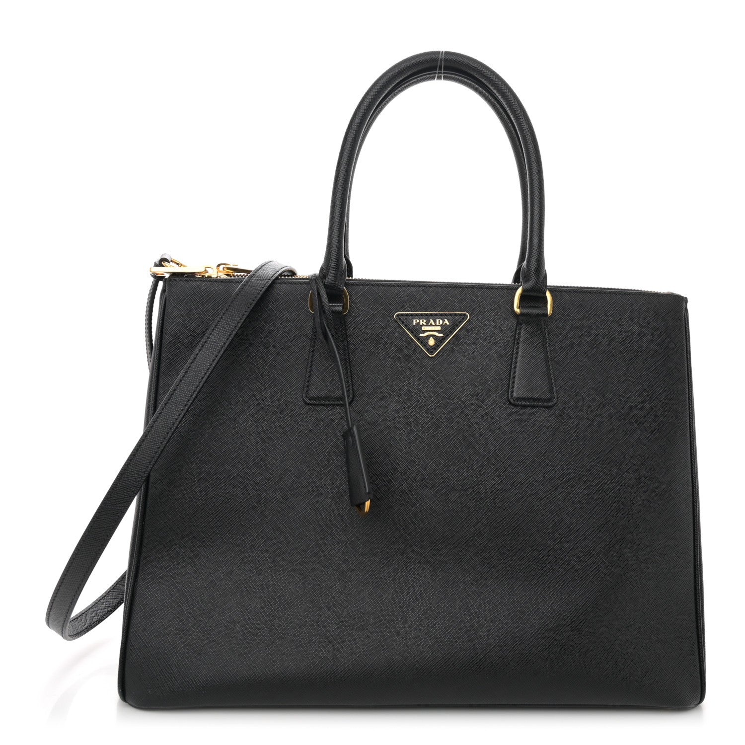 Prada Saffiano Lux Large Galleria Double Zip Tote Black 1 of 11