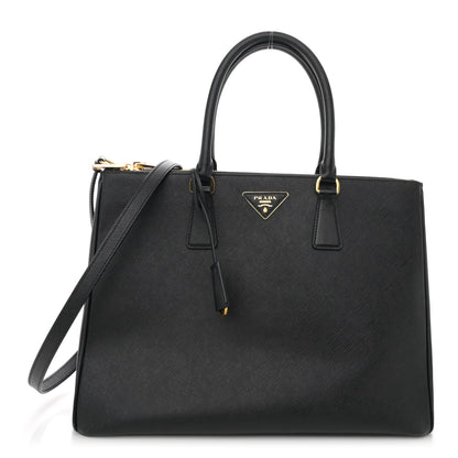 Prada Saffiano Lux Large Galleria Double Zip Tote Black 1 of 11