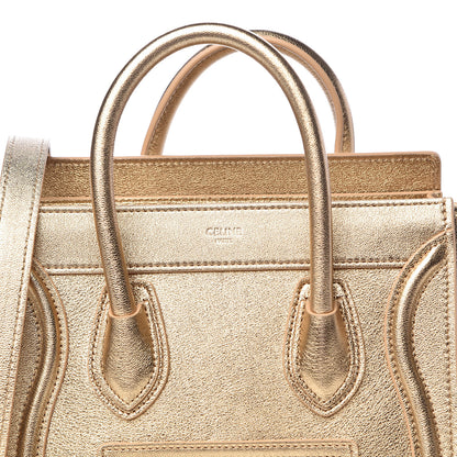 Celine Laminated Lambskin Nano Luggage Gold 11 of 11