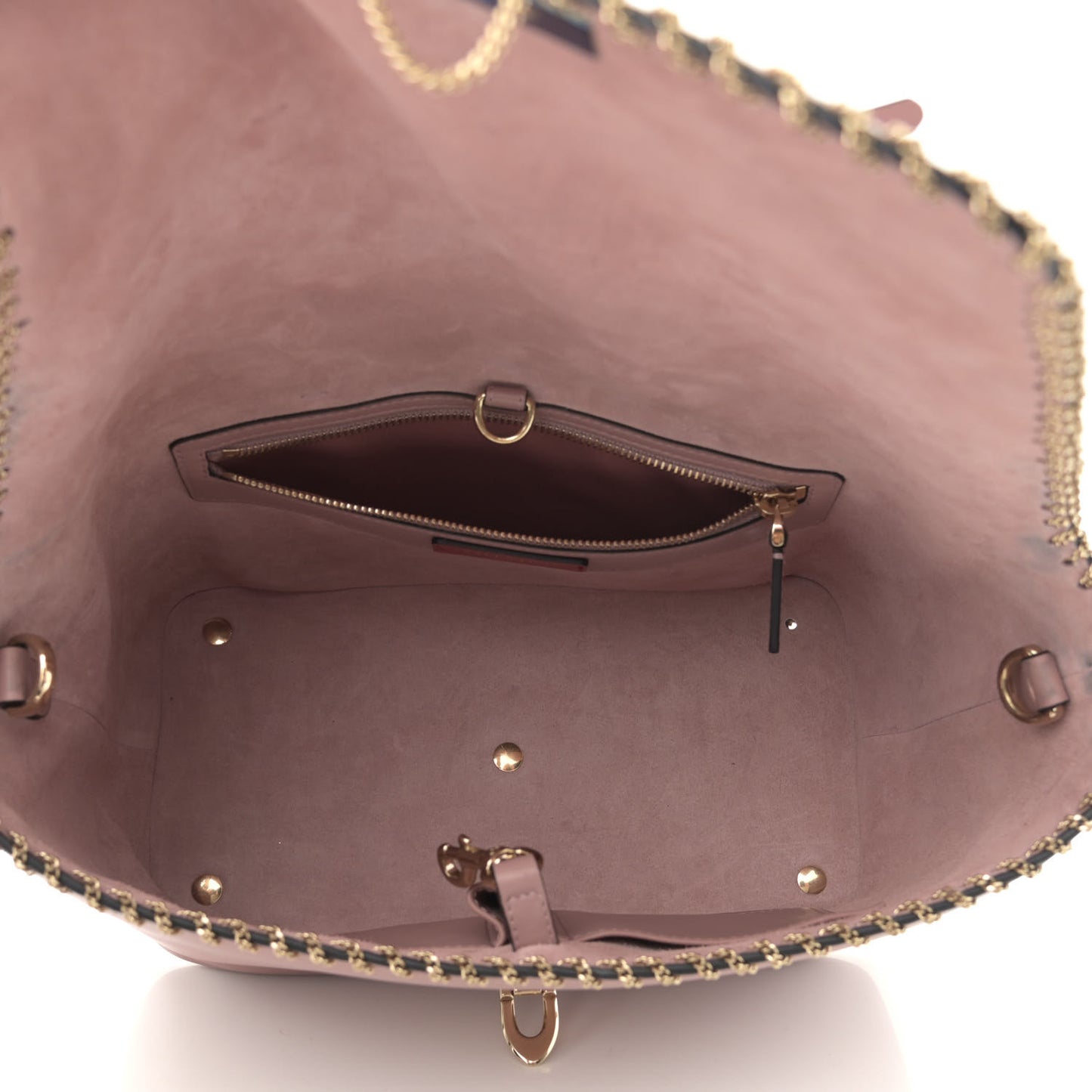 Calfskin Groumette Small Demilune Double Handle Satchel Lipstick