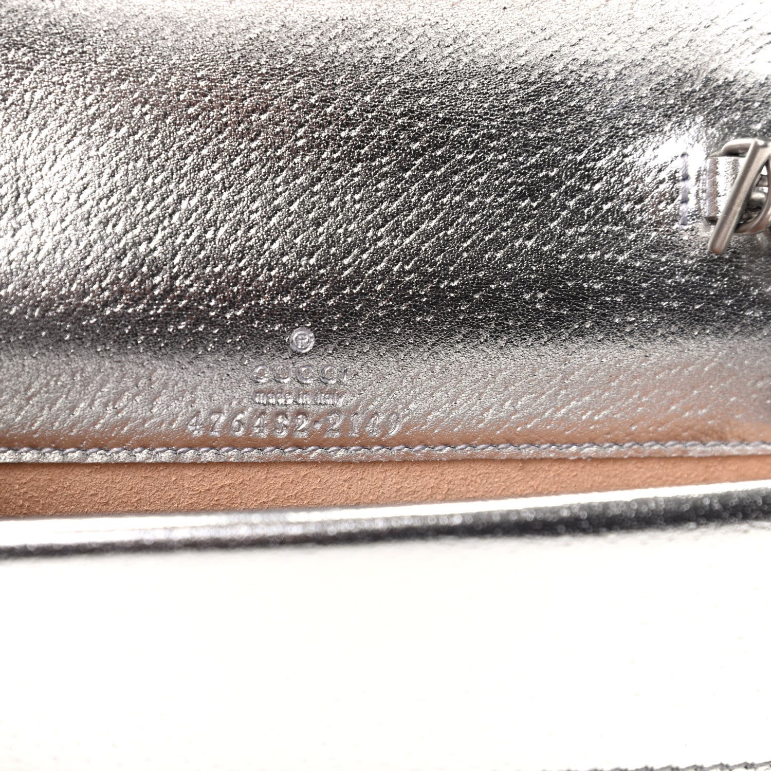 Gucci Metallic Calfskin Super Mini Dionysus Shoulder Bag Silver 6 of 8