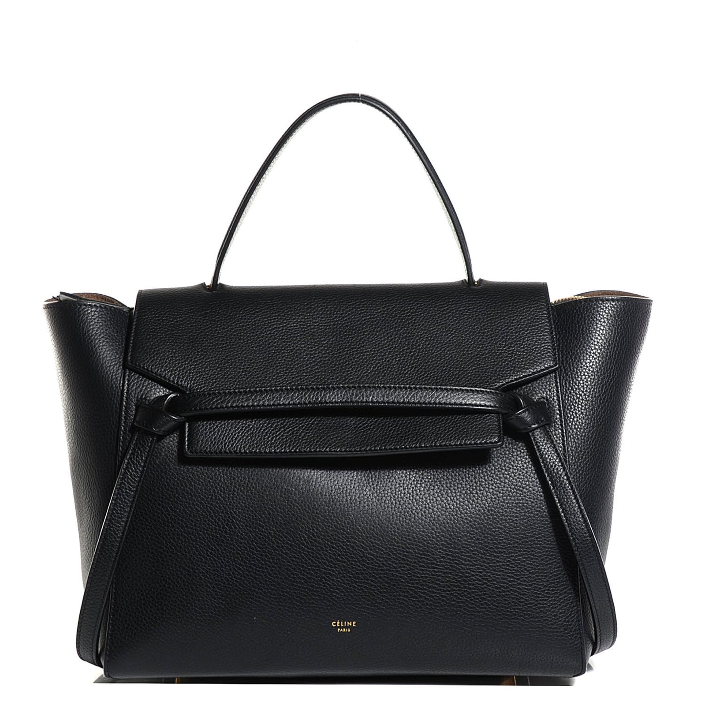 Drummed Calfskin Mini Belt Bag Black