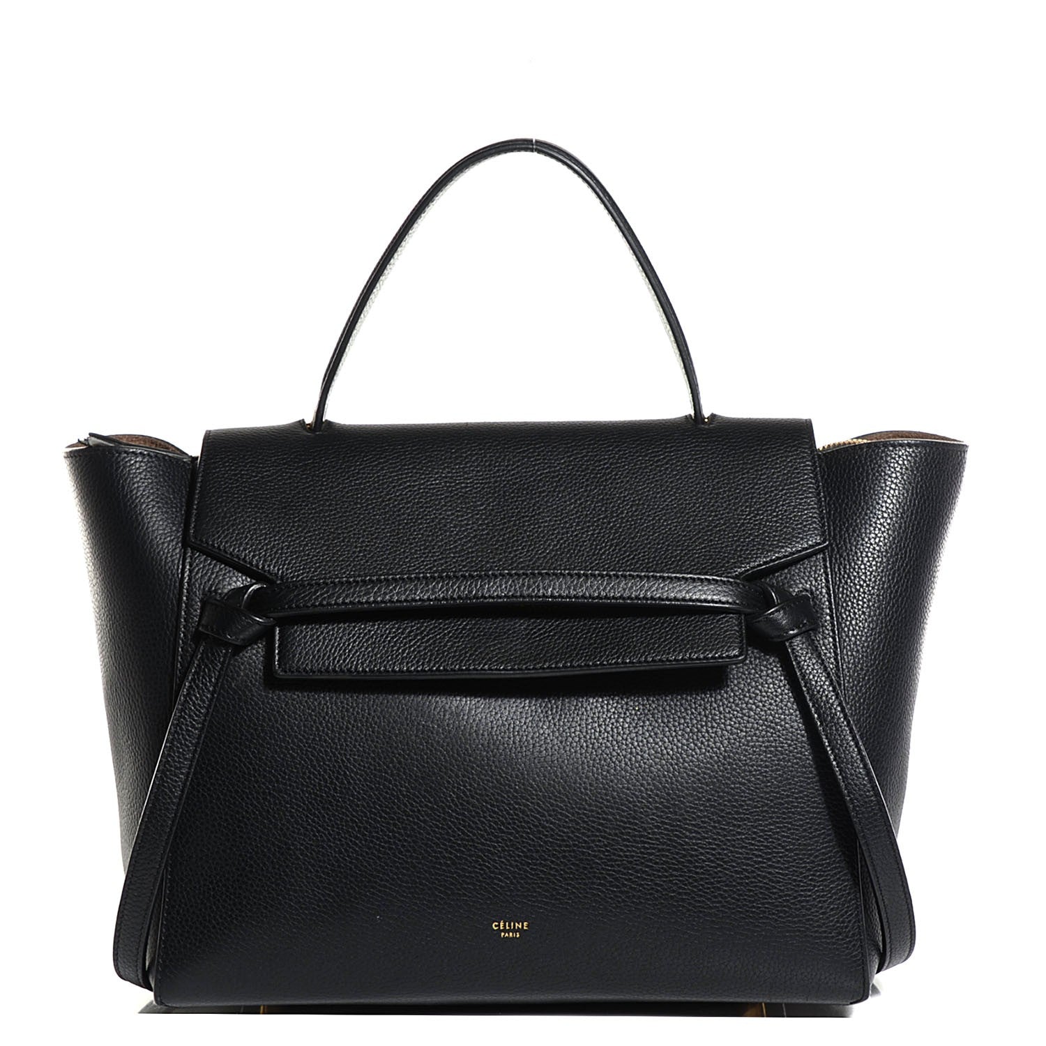 Celine Drummed Calfskin Mini Belt Bag Black 1 of 9
