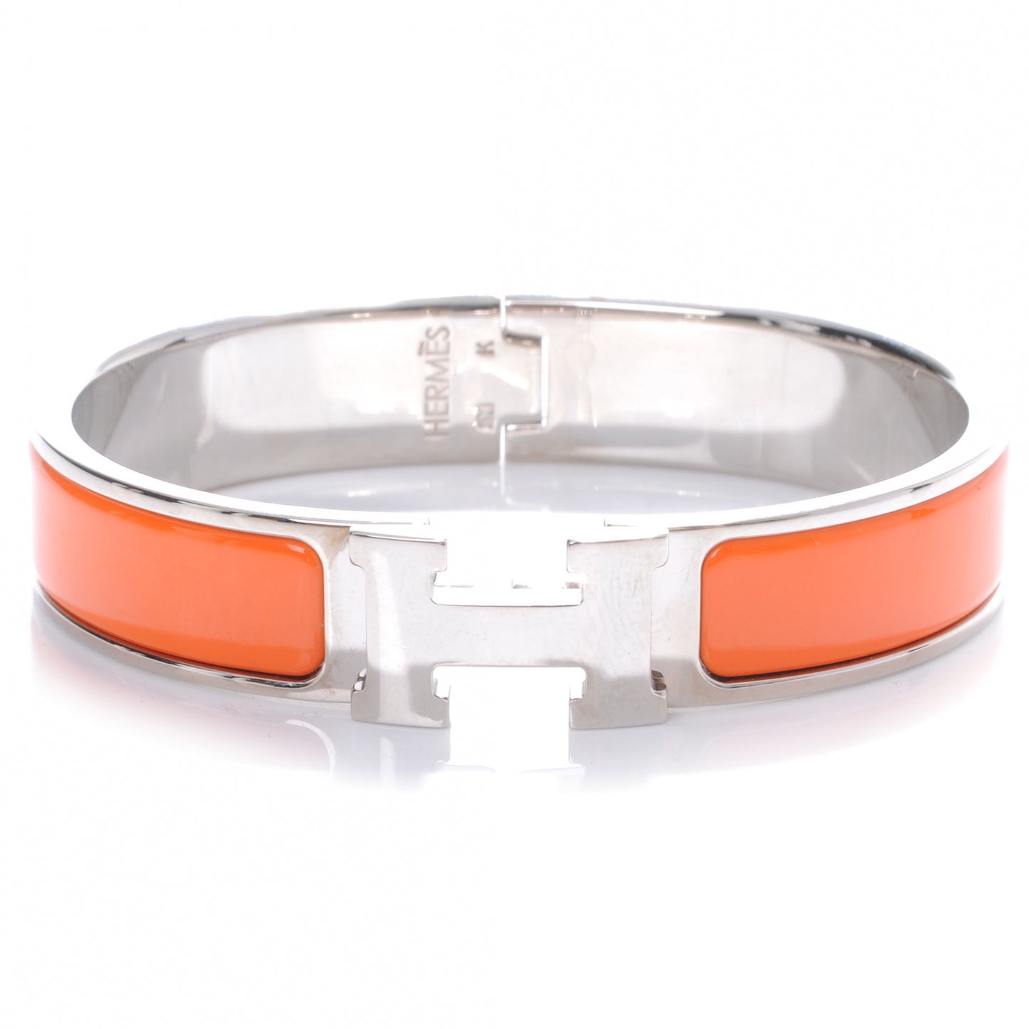 Narrow Enamel Clic Clac H Bracelet PM Orange