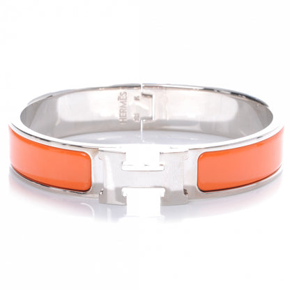 Hermes Narrow Enamel Clic Clac H Bracelet PM Orange 1 of 5