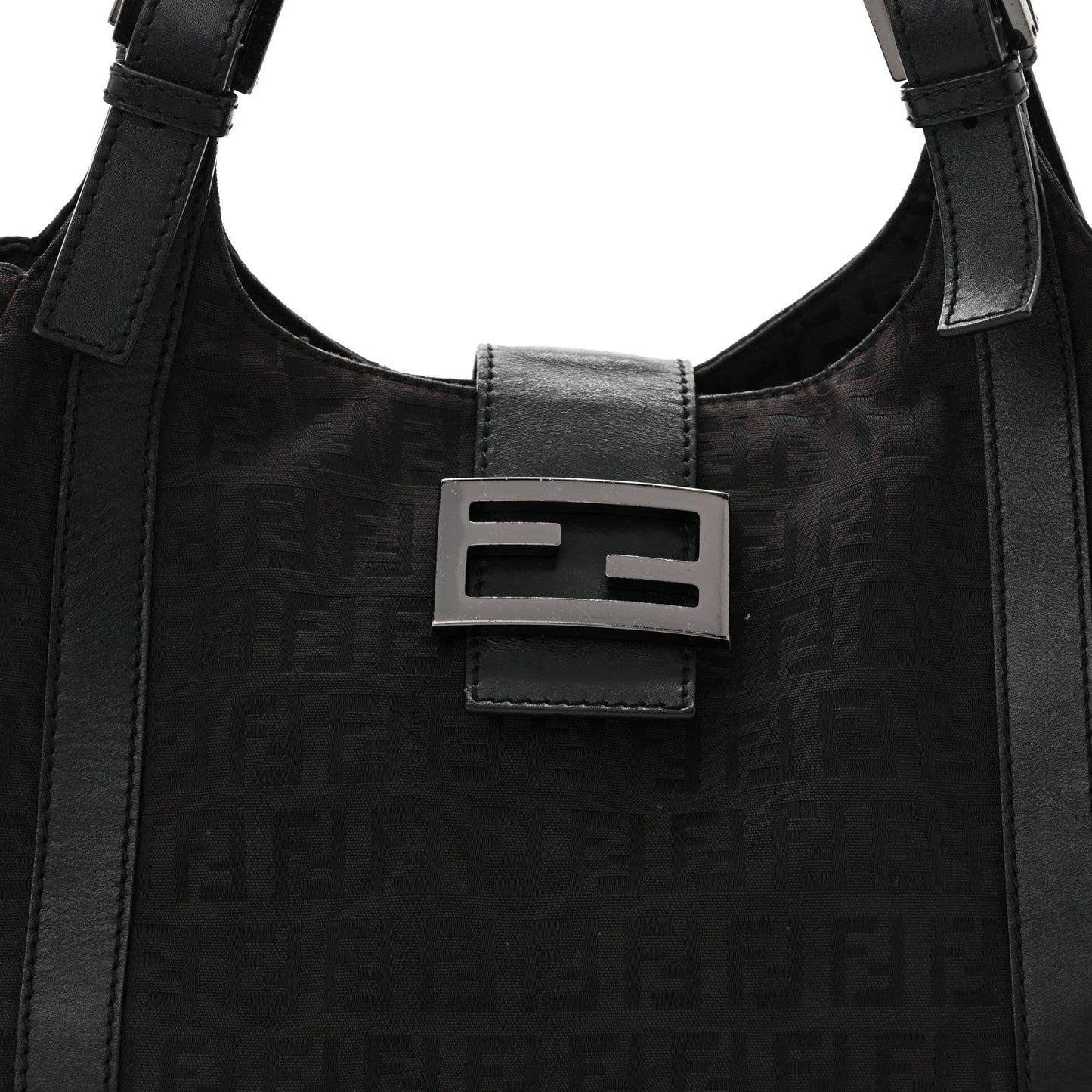 Zucchino Vitello Shoulder Bag Black Moro