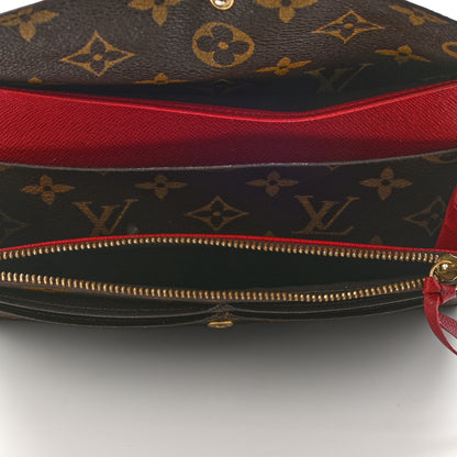 Louis Vuitton Monogram Emilie Wallet Red 5 of 17