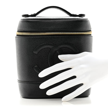 Chanel Caviar Vanity Cosmetic Case Black 2 of 9