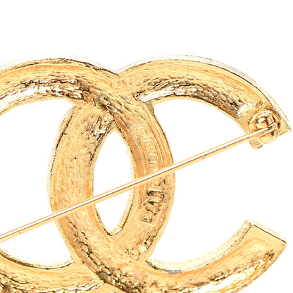 Chanel Crystal CC Brooch Gold 3 of 3