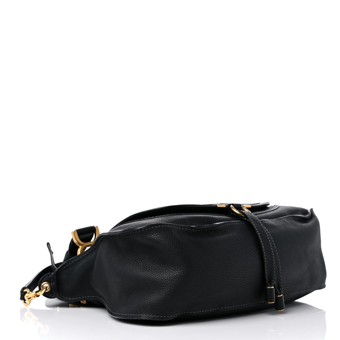 Calfskin Medium Marcie Satchel Black
