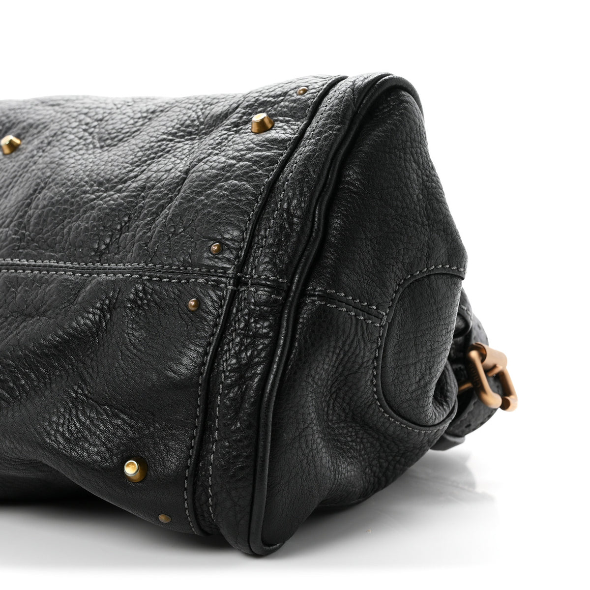 Calfskin Medium Paddington Satchel Black