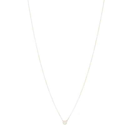 Tiffany Sterling Silver Diamond .07ct Elsa Peretti Diamonds by the Yard Pendant Necklace 1 of 5