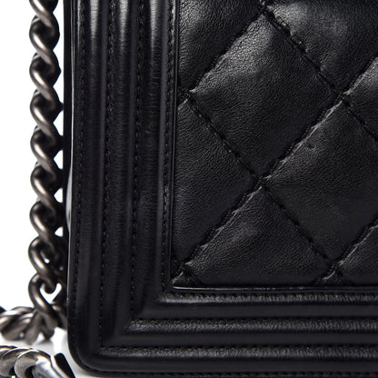 Chanel Calfskin Double Stitch Medium Boy Flap Black 9 of 15