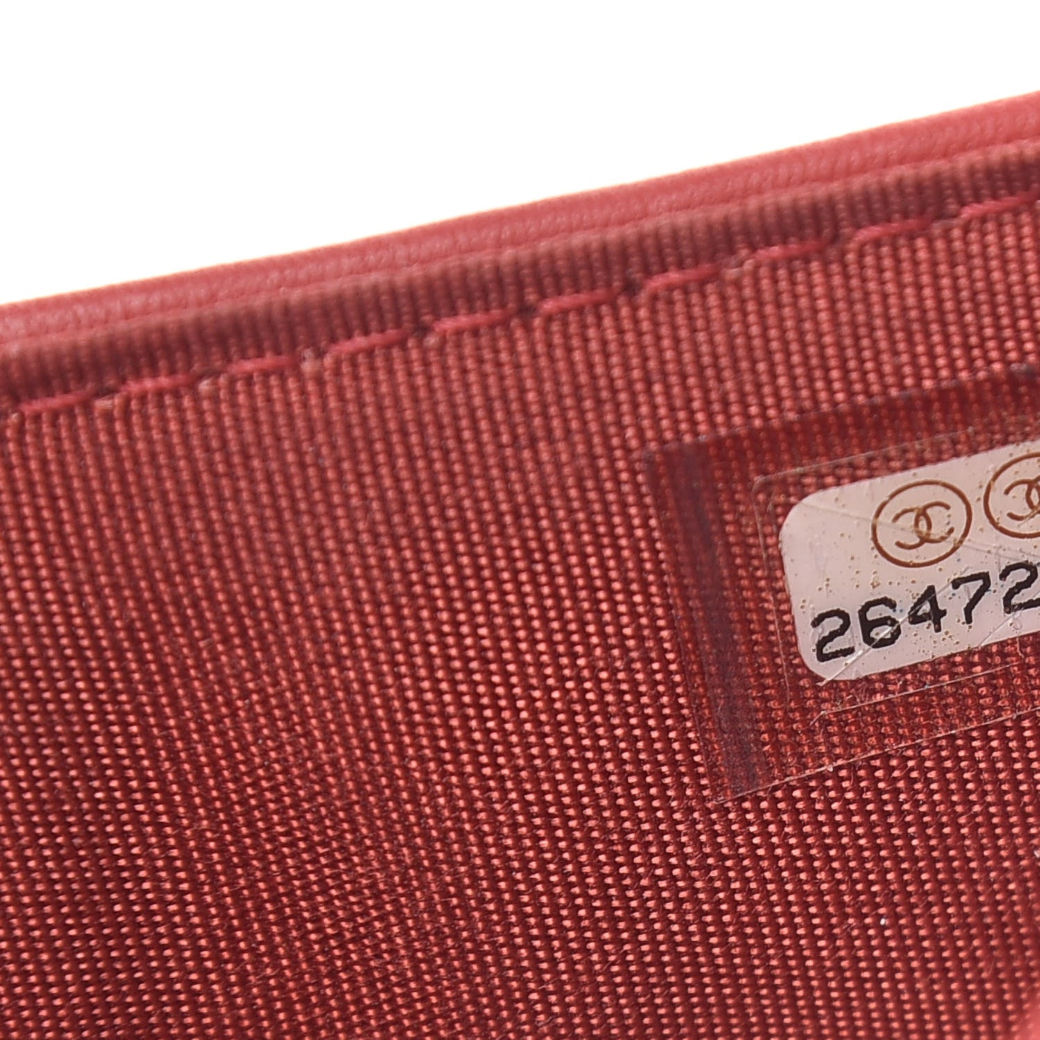 Chanel Calfskin Chevron Quilted Medium Boy Flap Wallet Dark Red 8 of 9