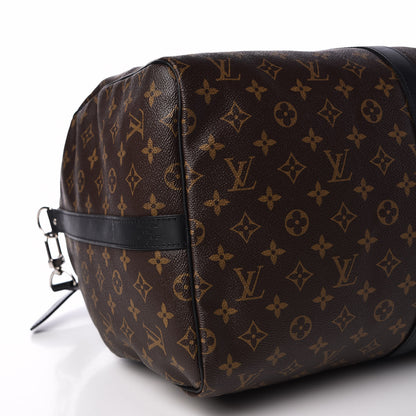 Louis Vuitton Monogram Macassar Keepall Bandouliere 55 6 of 11