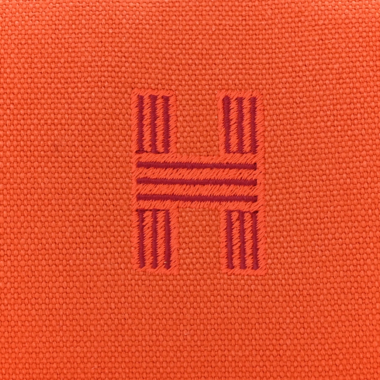 Hermes Canvas Small Bride-A-Brac Pouch Orange Burgundy 7 of 9