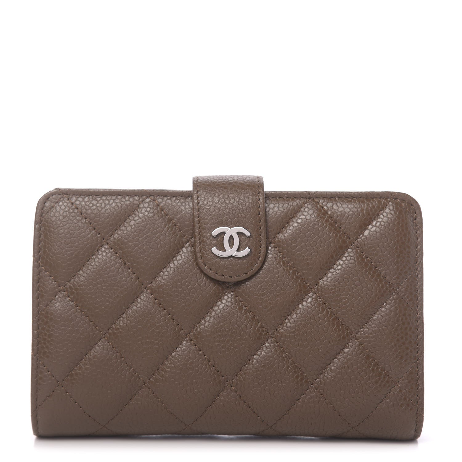 Chanel Caviar Quilted Zipped Pocket Wallet Brown 1 of 9