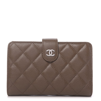 Chanel Caviar Quilted Zipped Pocket Wallet Brown 1 of 9