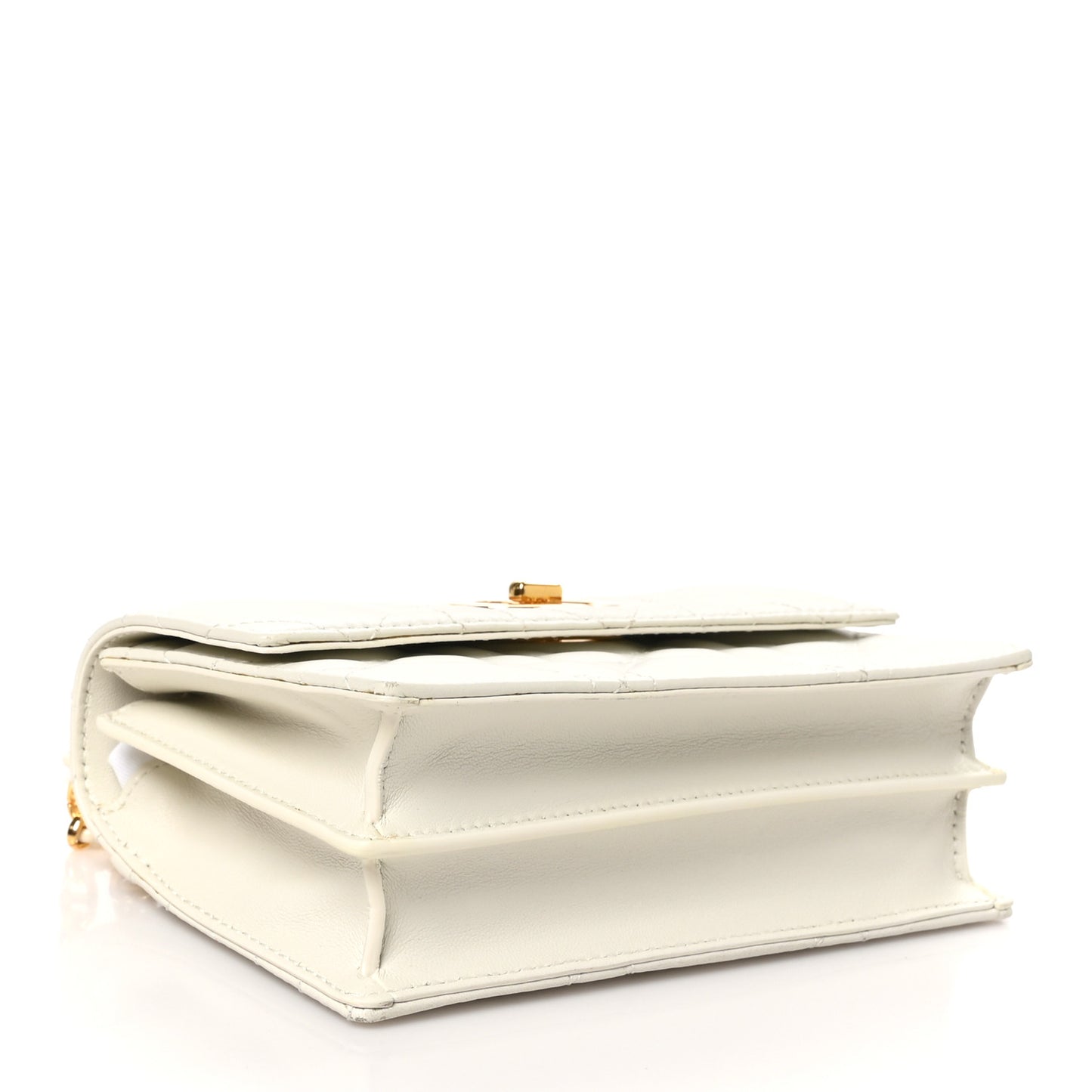 Lambskin Macrocannage Mini Miss Caro Bag Latte