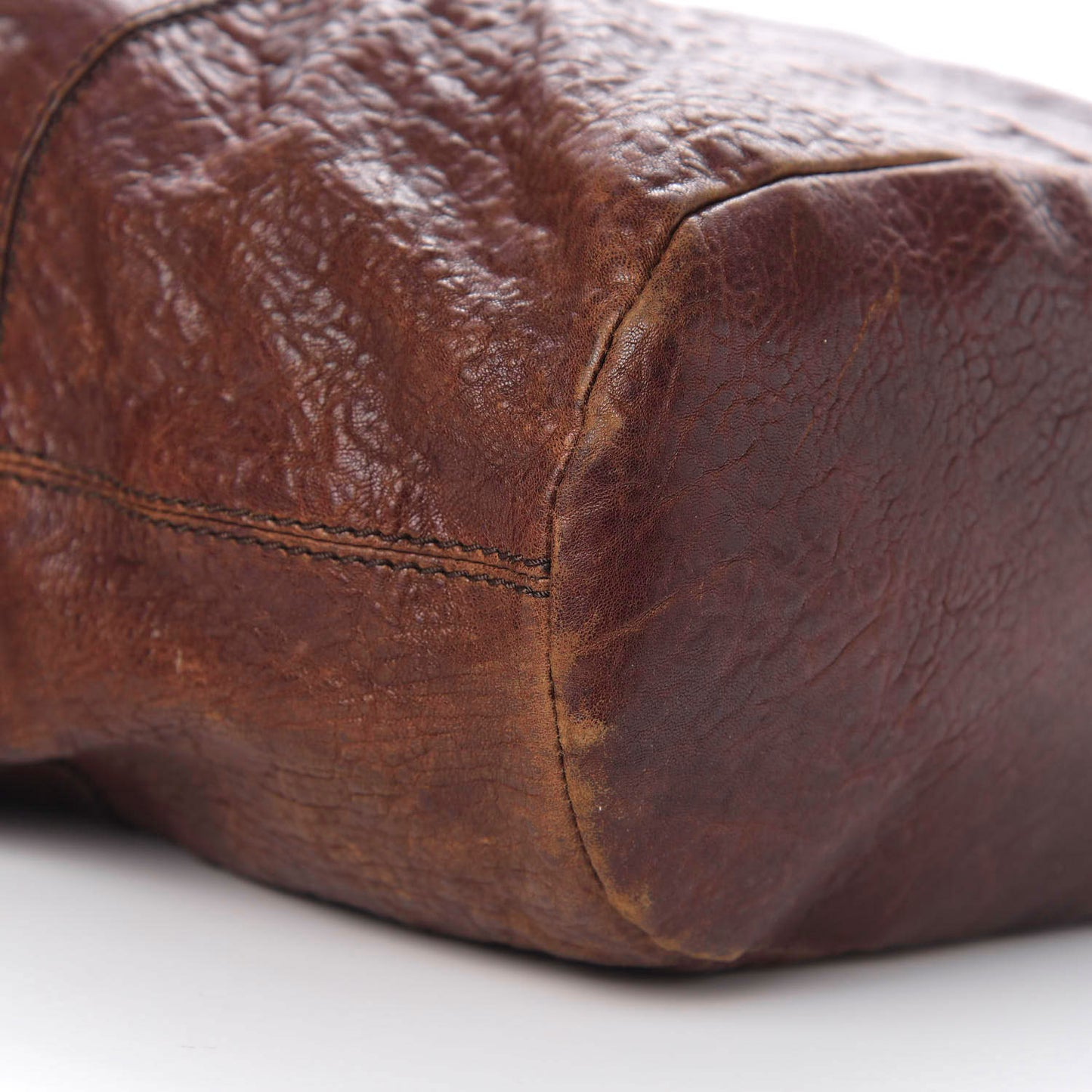 Wrinkled Lambskin Medium Chain Wrap Nightingale Brown