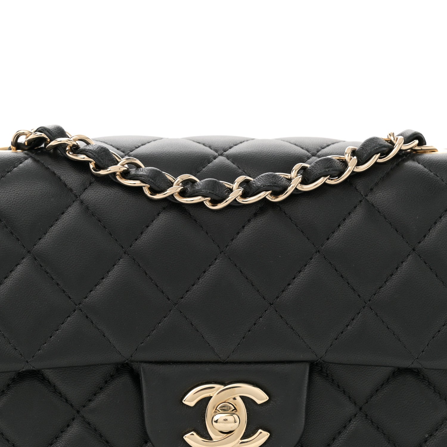 Chanel Lambskin Quilted Mini Rectangular Flap Black 8 of 12